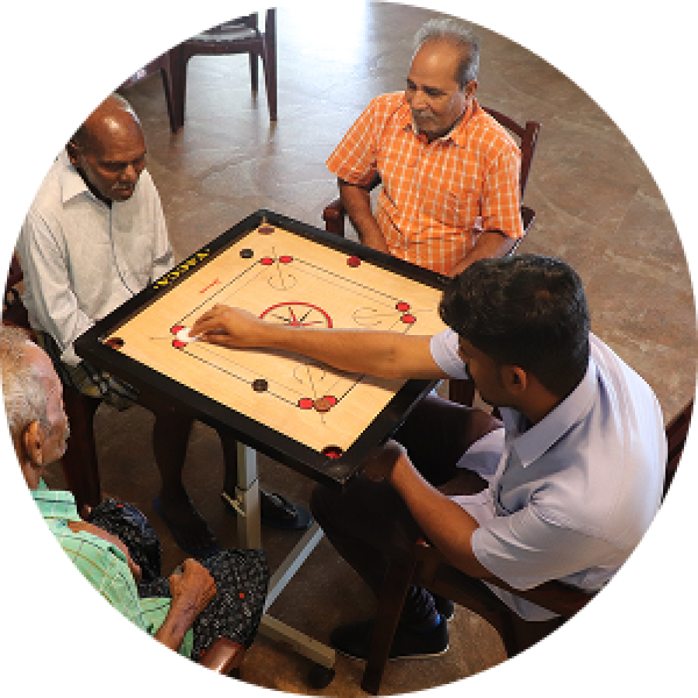 Library, recreation, television, and exercise